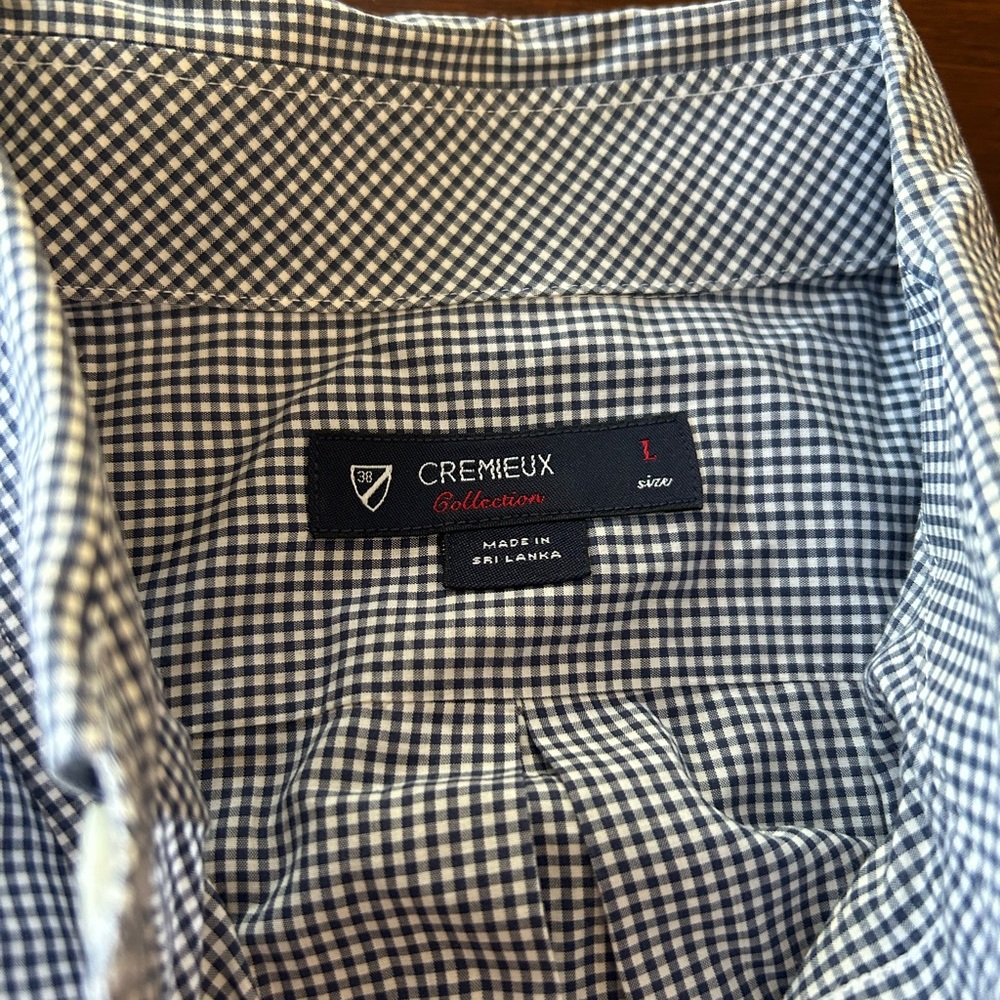 Two Men’s Daniel Cremieux Dress Shirts, Large, Red and Navy - Picture 4 of 5